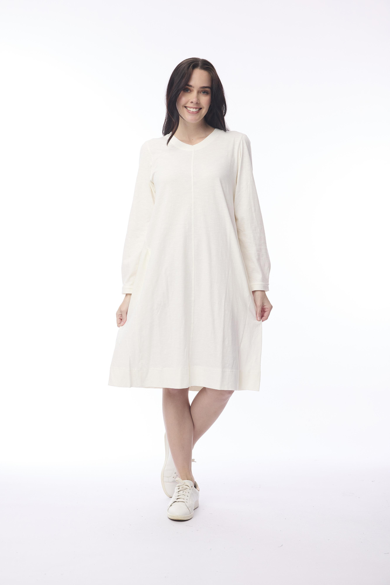 Essential Knit Shift Dress Winter White