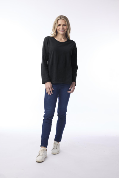 Essential Knit Tee Crew Black