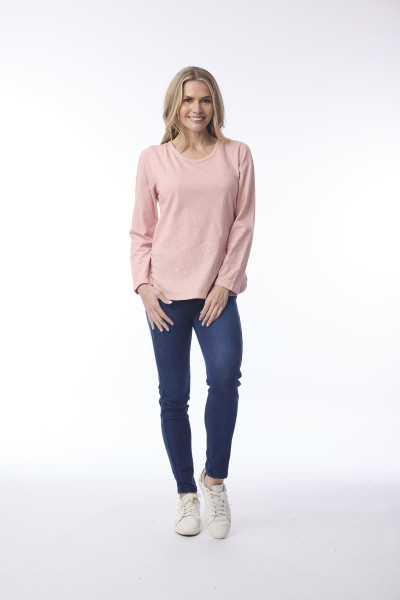 Essential Knit Tee Crew Blush Pink