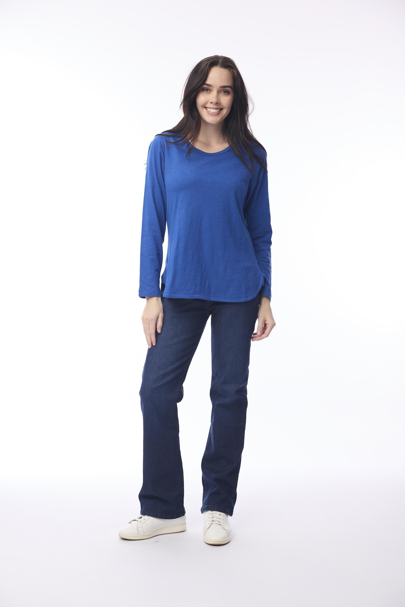 Essential Knit Tee Crew Cobalt