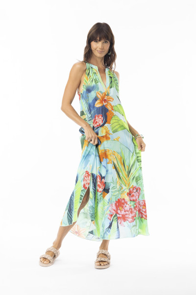 Evelin Dress Round Neckline Sleeveless Print