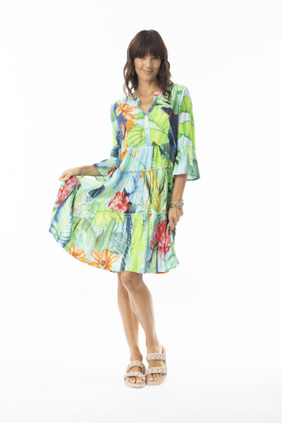 Evelin Dress V layer Print
