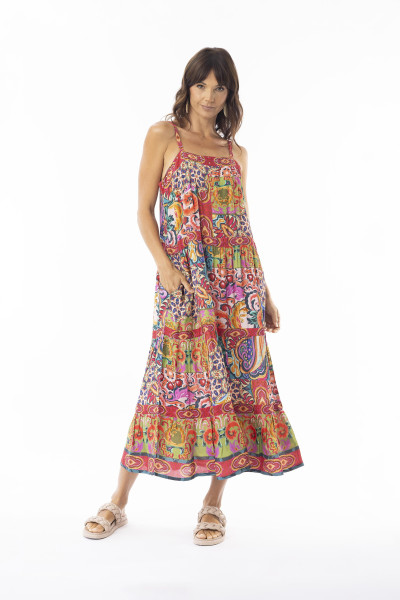 Francesca Dress Strappy Print