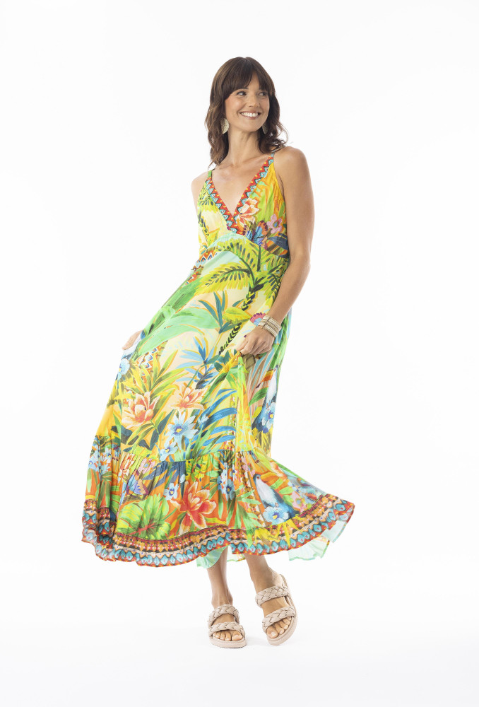 Georgia Dress Maxi Strappy Print