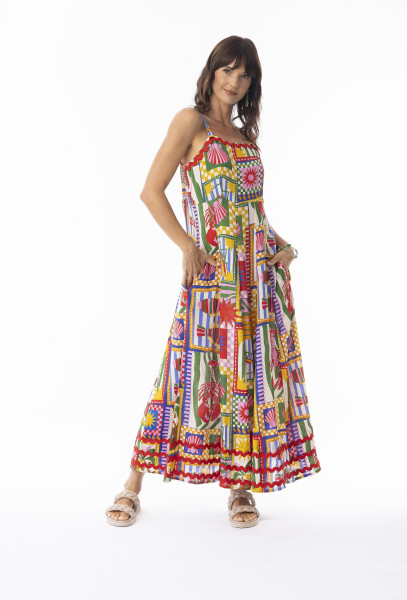 Gia Dress Strappy Print