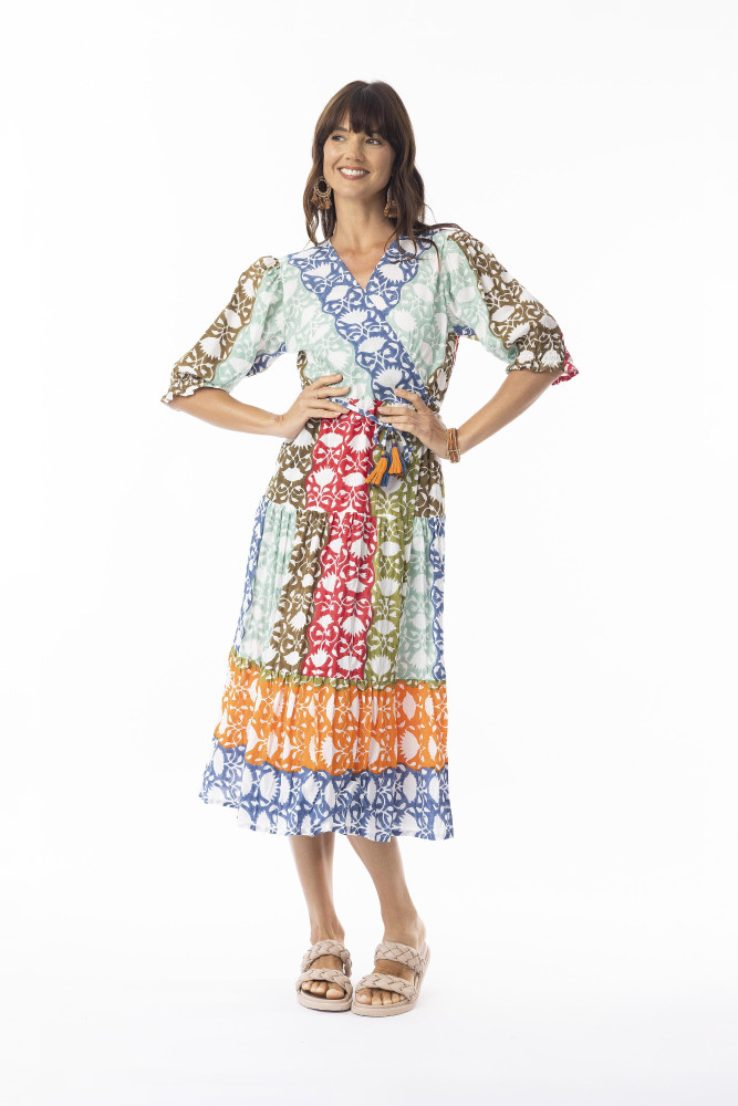 Hanna Dress Wrap Print