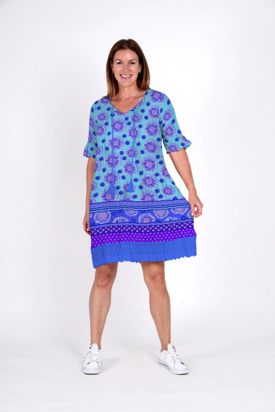 Hannah Tunic Boho Short Sleeve Daisy 2