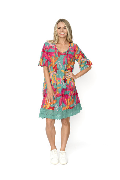 Hannah Tunic Boho Short Sleeve Lily Blk 3