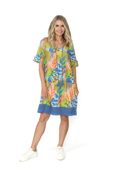 Hannah Tunic Boho Short Sleeve Pop 1