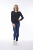 Knit Jumper V Neckline Black