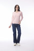 Knit Jumper V Neckline Blush Pink