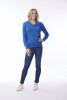 Knit Jumper V Neckline Cobalt