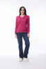 Knit Jumper V Neckline Hot Pink