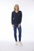 Knit Jumper V Neckline Navy