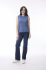 Knit Vest Denim Melange