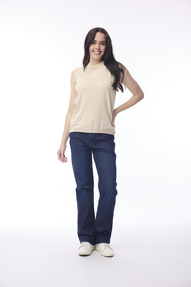 Knit Vest Natural Melange