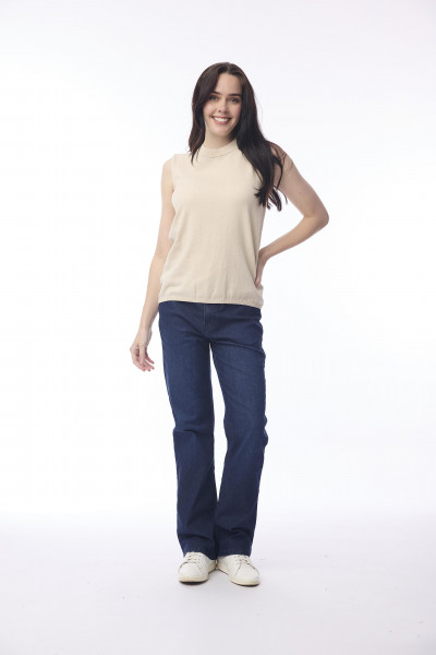 Knit Vest Natural Melange