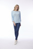 Knit Top Boat Neck 3/4 Slv Powder Blue