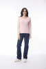 Knit Jumper Square Neckline Blush Pink
