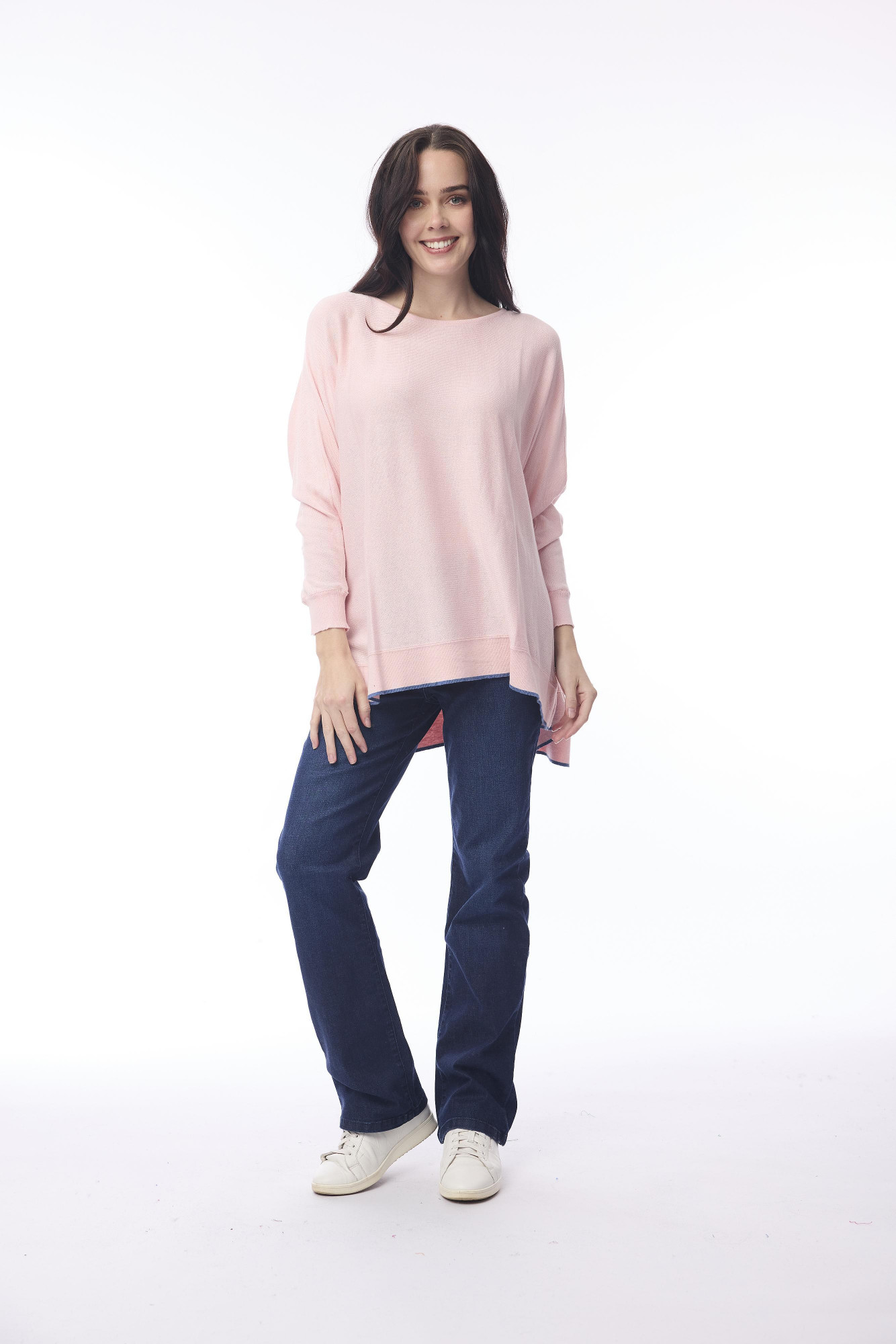 Knit Top Oversize Blush Pink