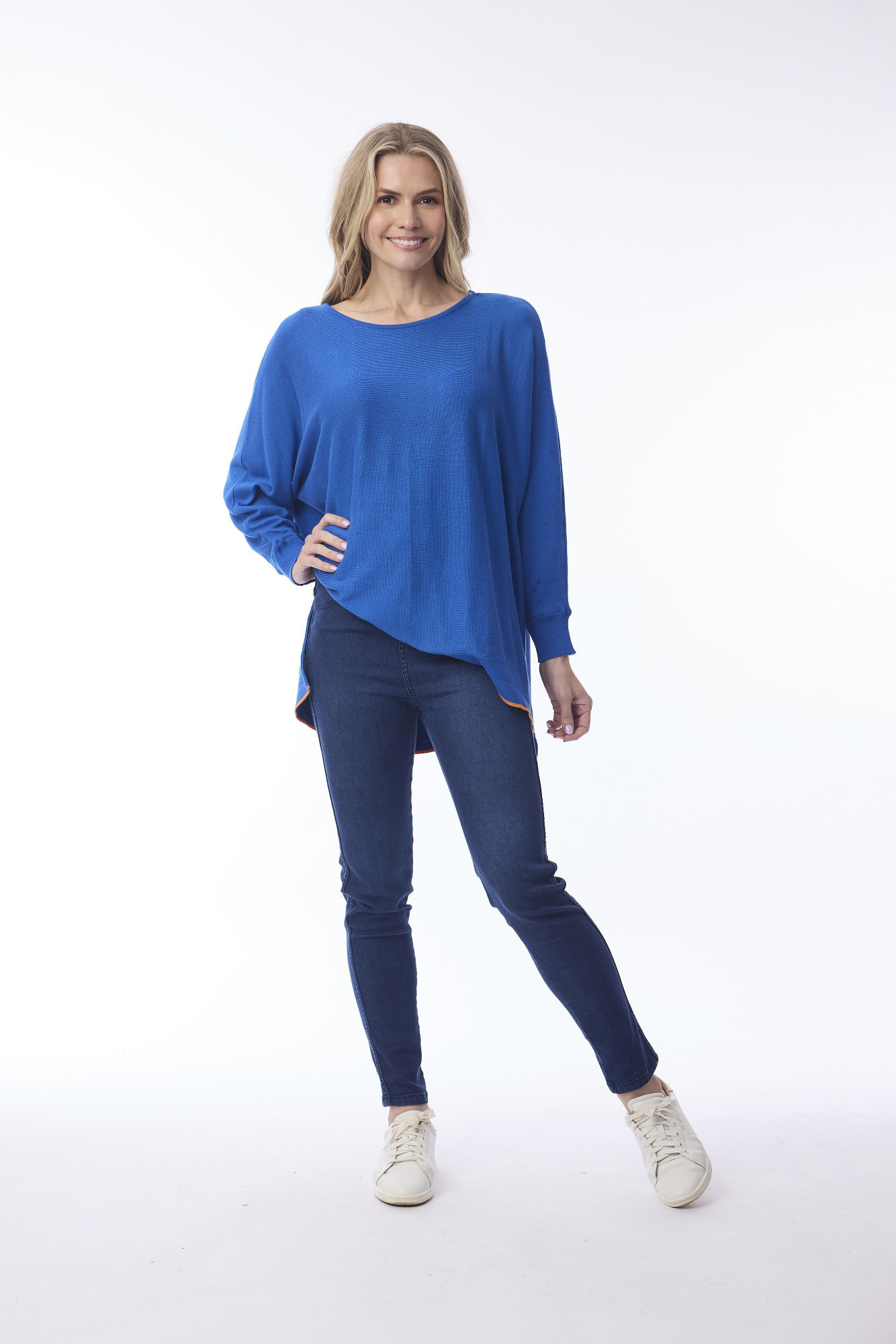 Knit Top Oversize Cobalt