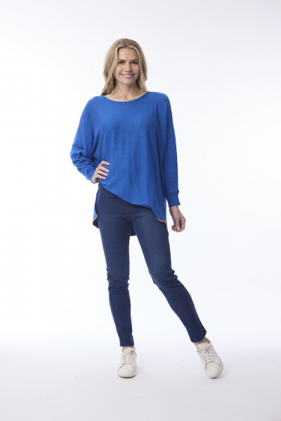 Knit Top Oversize Cobalt