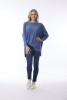 Knit Top Oversize Denim Melange