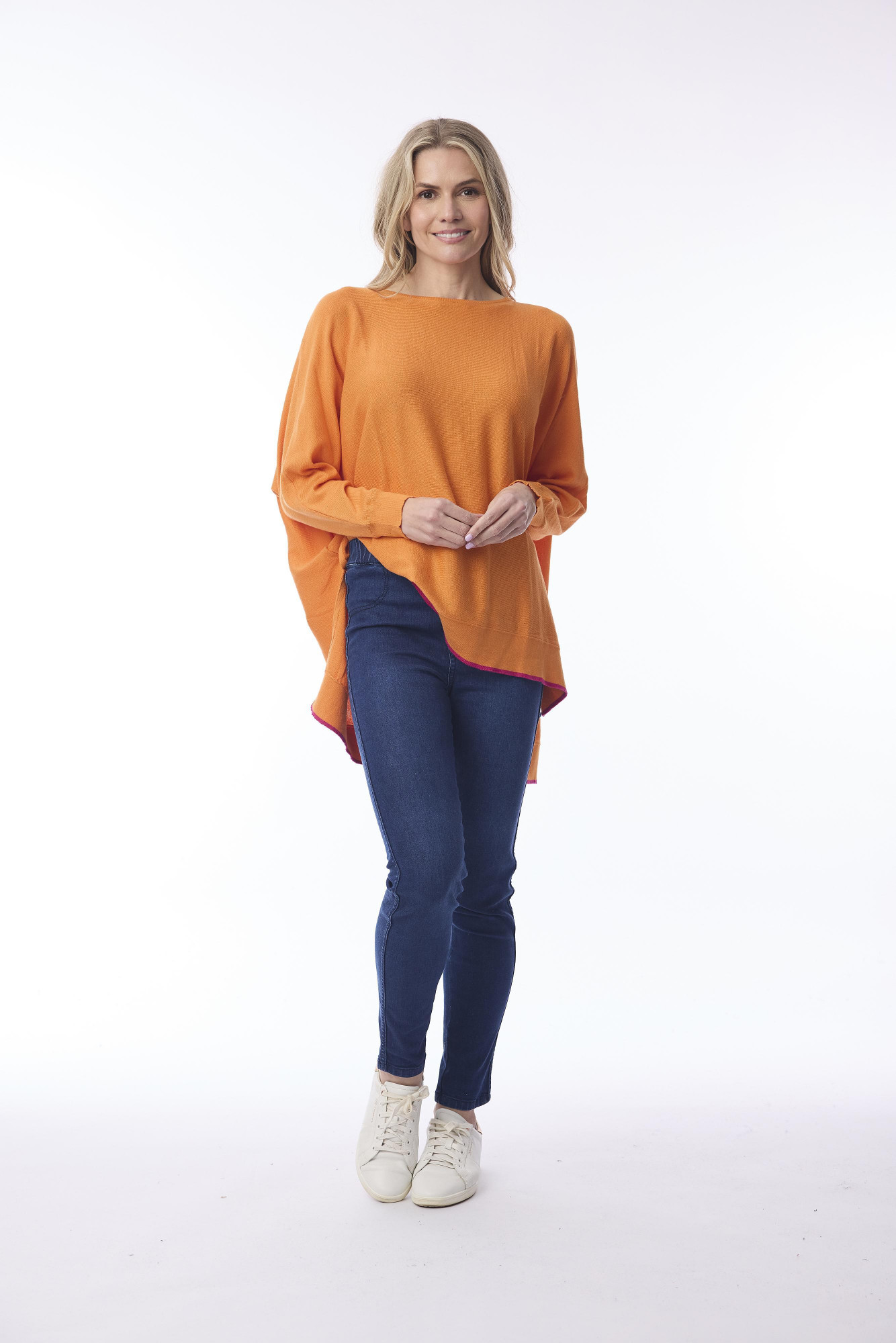 Knit Top Oversize Orange