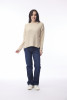 Knit Top R-neck Slub Natural Melange