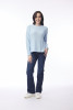 Knit Top R-neck Slub Powder Blue