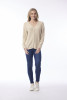 Knit Cardigan Slub Natural Melange