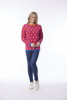 Rev Knit Jumper Round Neckline Spot Orange