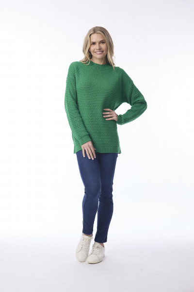 Knit Jumper Waffle Green