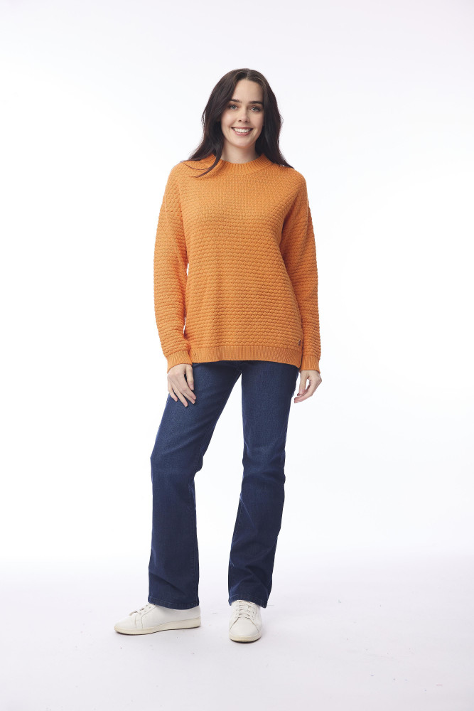 Knit Jumper Waffle Orange