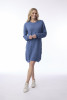 Knit Dress Waffle Denim Melange