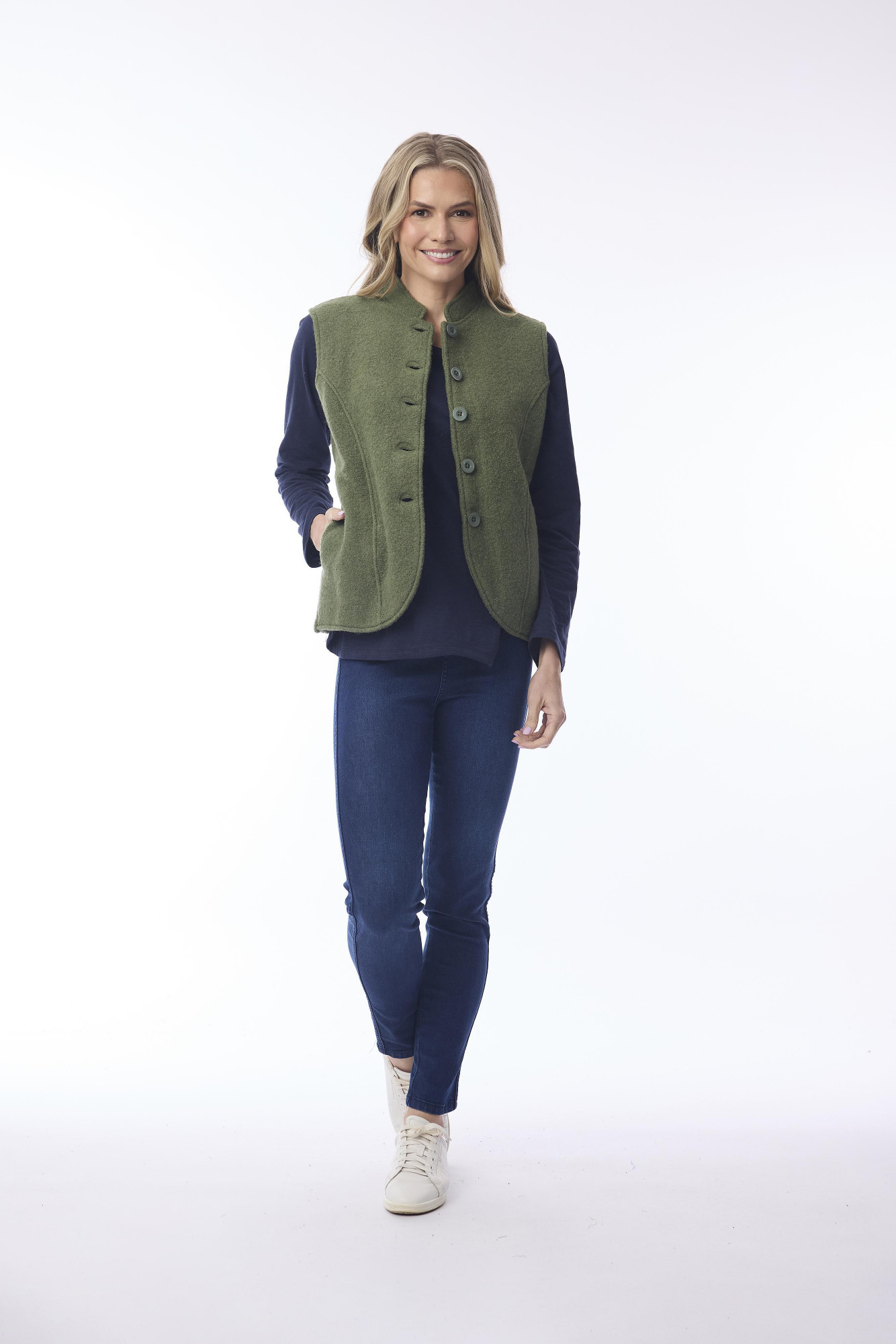 Wool Vest Olive