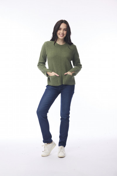 Wool Top Olive