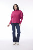 Wool Jumper Boxy Short Sleeve Hot Pink