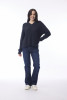 Wool Jumper V Neckline Navy
