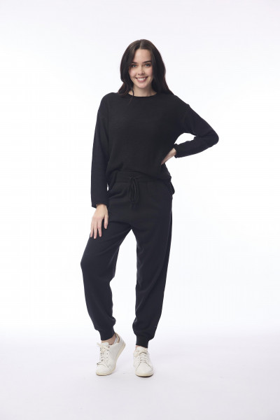 Knit Travel Pants Black