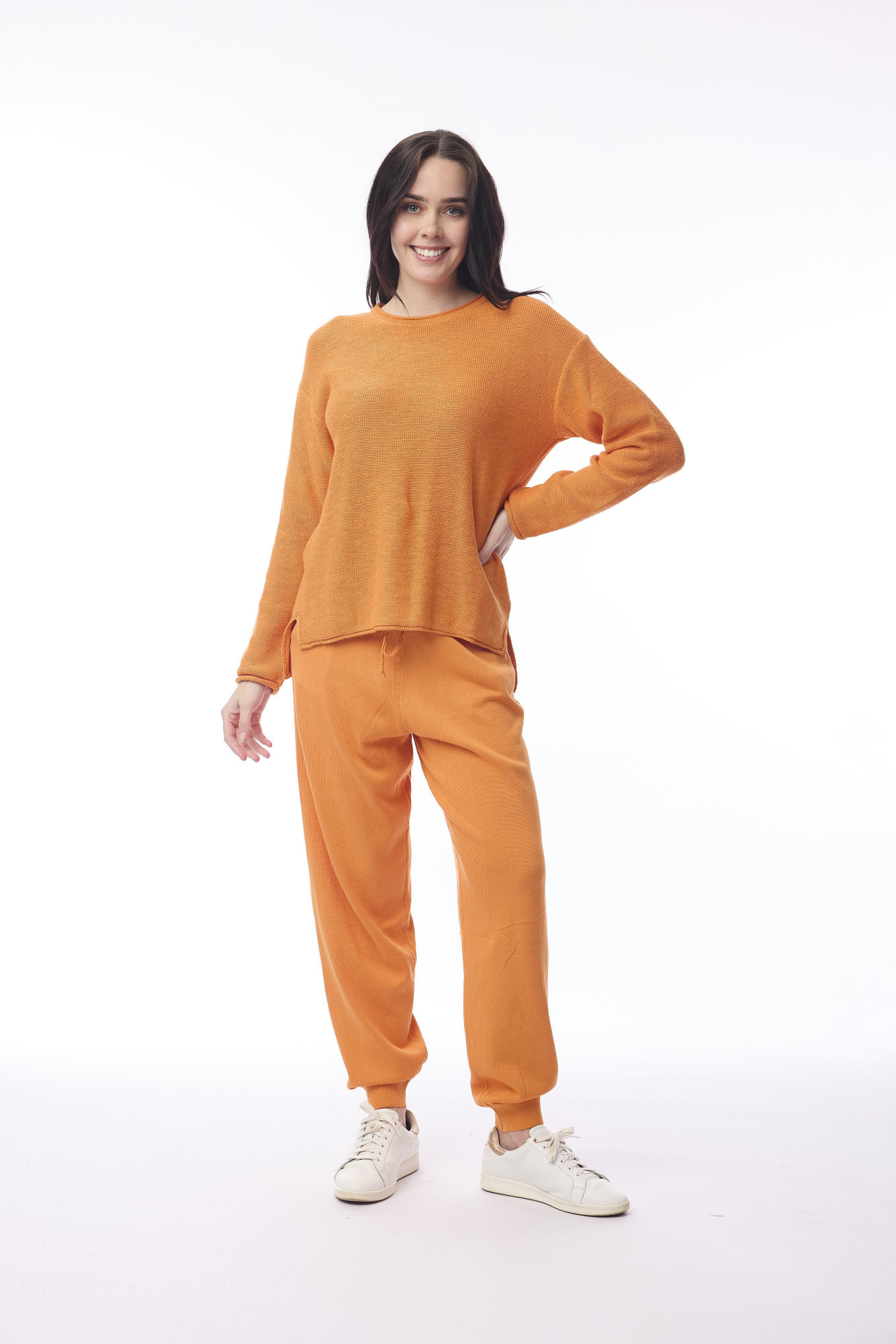 Knit Travel Pants Orange