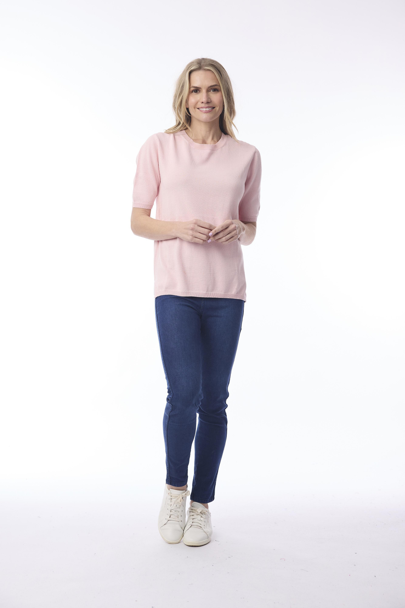 Knit Tee Blush Pink