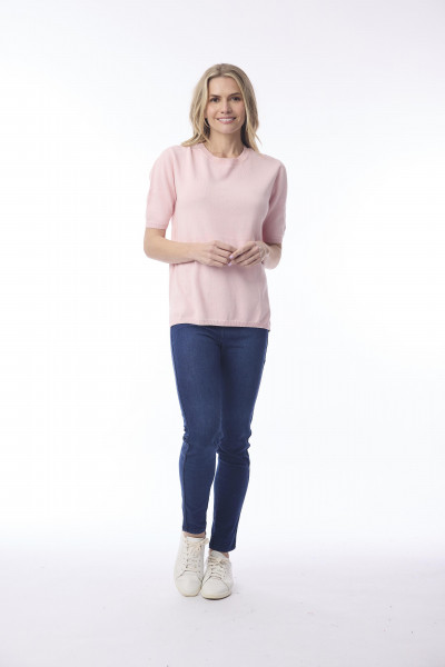 Knit Tee Blush Pink