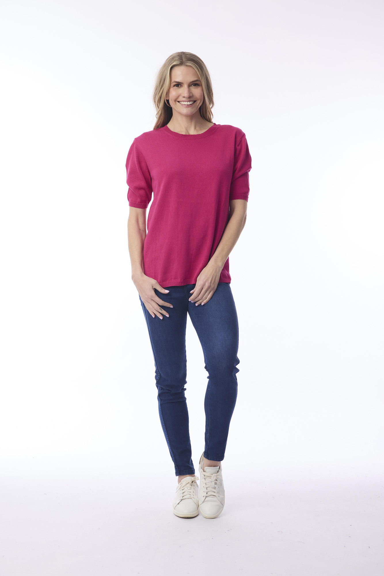 Knit Tee Hot Pink