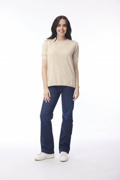 Knit Tee Natural Melange