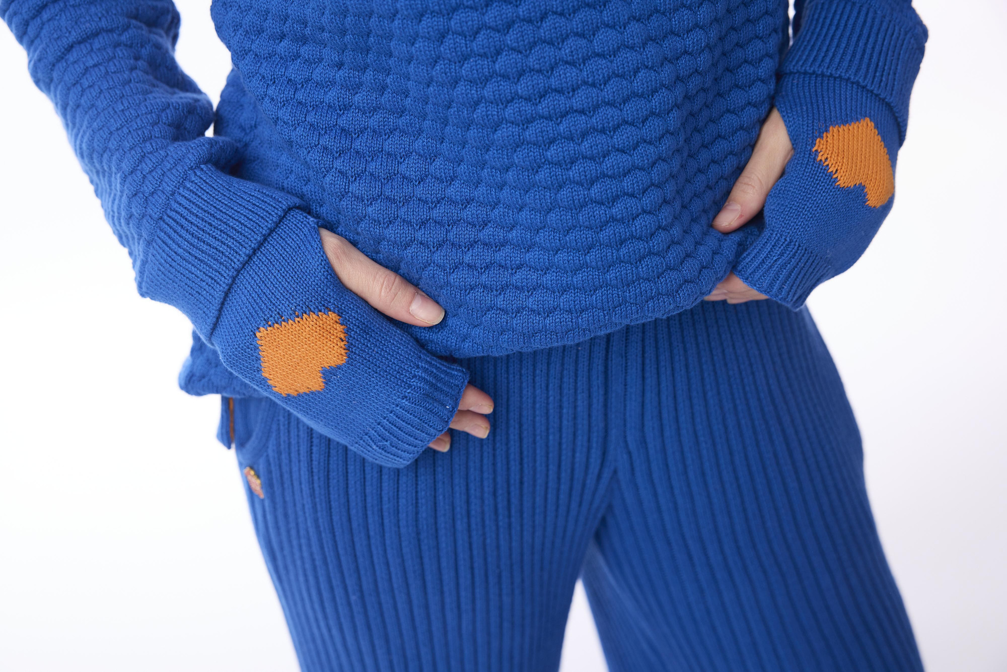 Knit Mitten Cobalt