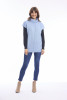 Knit Top Cap Sleeve Denim