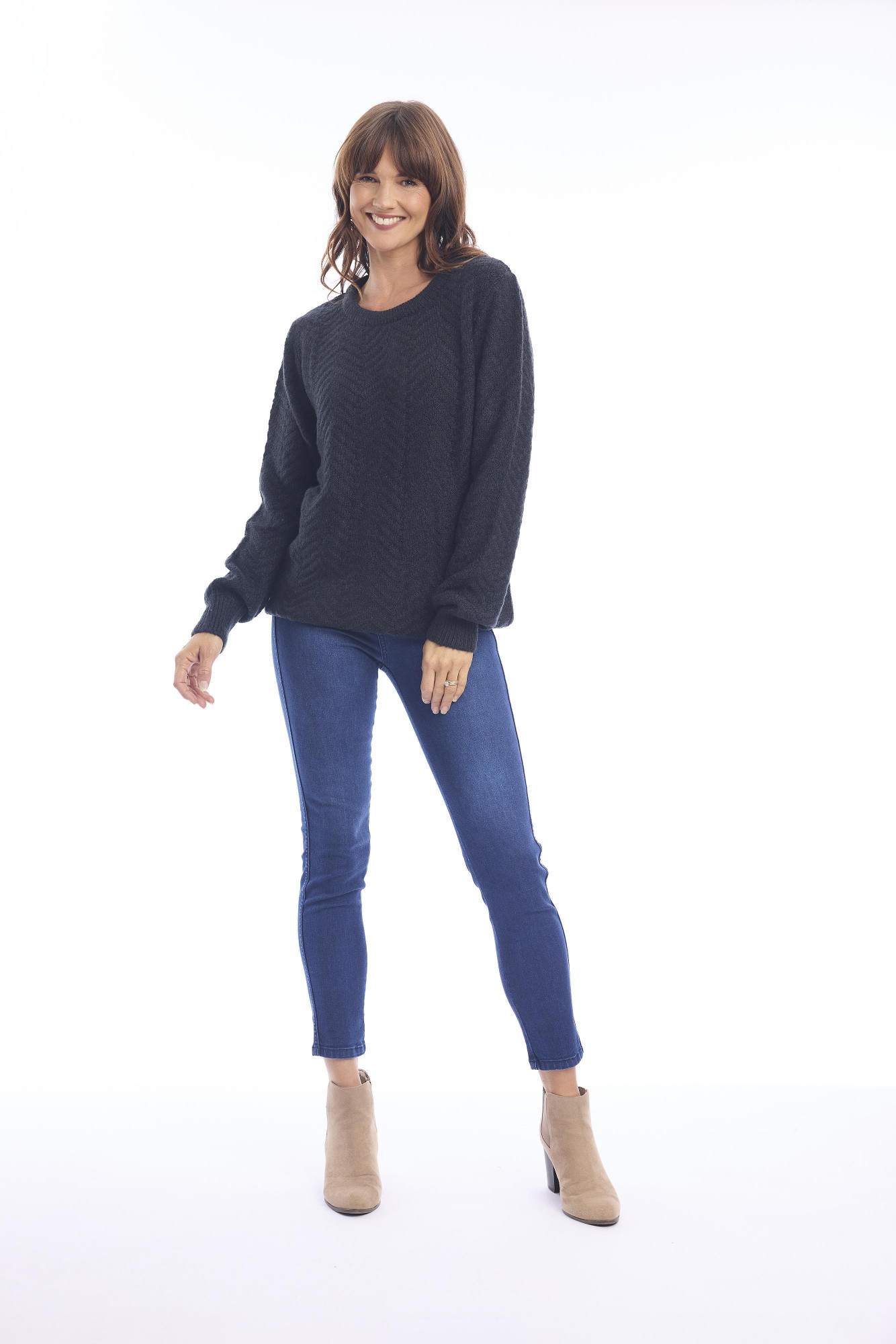 Knit Jumper Crew Black
