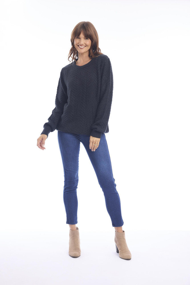 Knit Jumper Crew Black