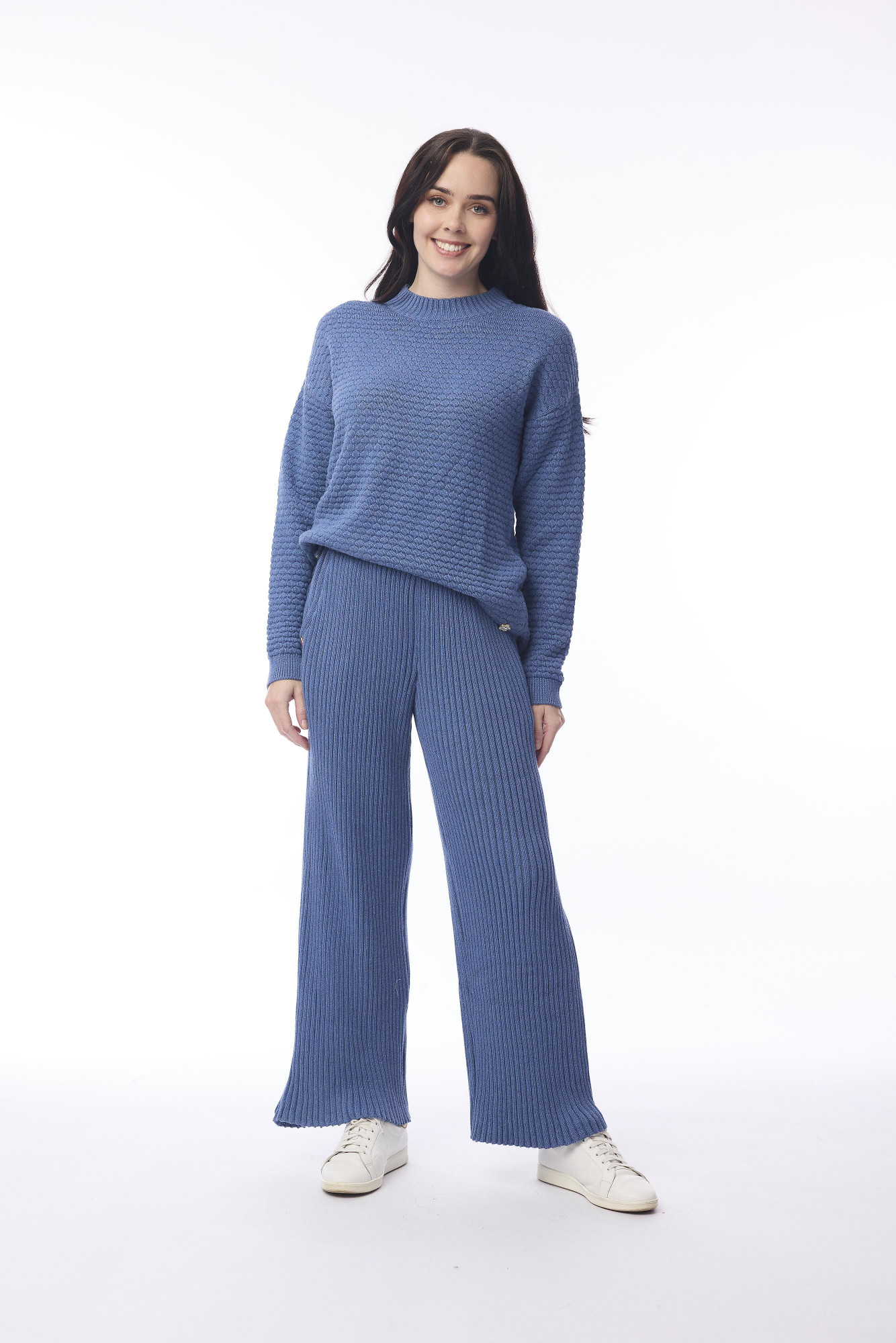 Knit Pants Denim Melange